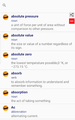 Android application Aviation Dictionary 4K+ Words screenshort