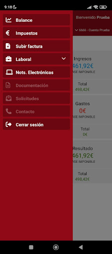 Gestorum, Gestoría Online Screen 2