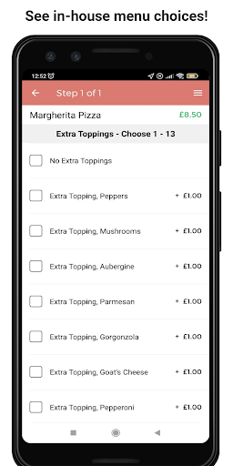 Roman Pizza Project Screen 2