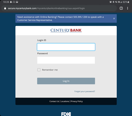 Android application My Century Bank Mobile screenshort
