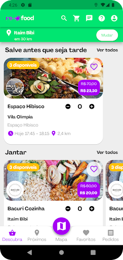 Android application Refood - Salve refeições screenshort