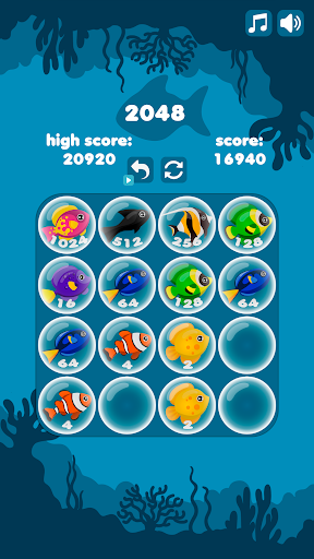 2048 Merge Fish Screen 2