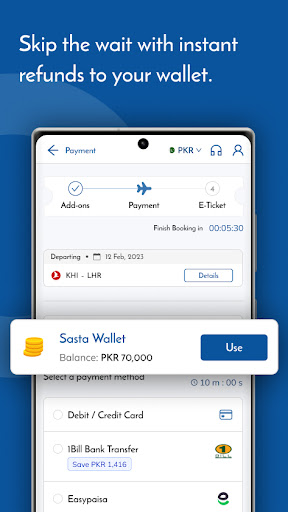 Screenshot of Sastaticket.pk Flights, Bus
