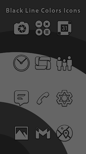 Black Line Gray Icons