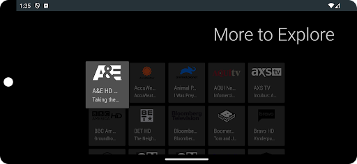 Android application Streeme+ for Android TV screenshort