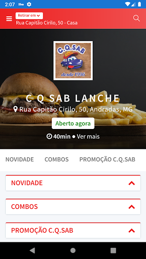 Android application C Q Sab Lanche screenshort