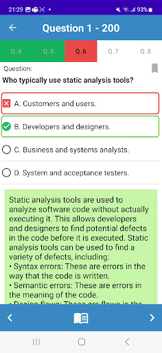 Android application ISTQB Study 400 questions screenshort