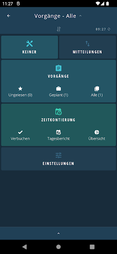 Android application CrossMIP for ServicePlatform screenshort