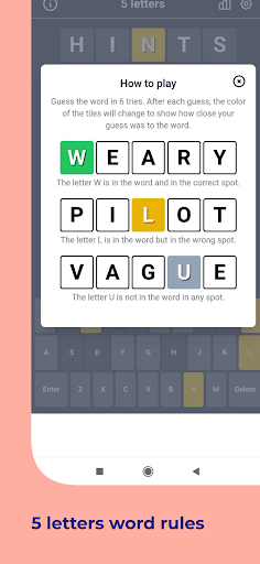 Words 5 Letters hack tool