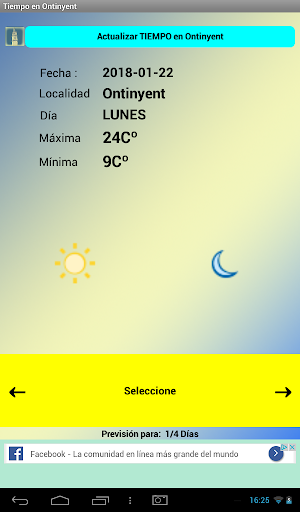 Android application Ontinyent Tiempo screenshort