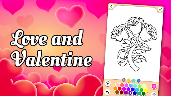 Valentines love coloring book 16.9.4 screenshots 5