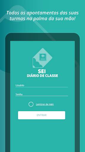 Android application SEI - Diário de Classe screenshort