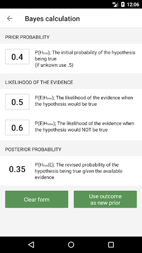 Bayes Manager Screen 2