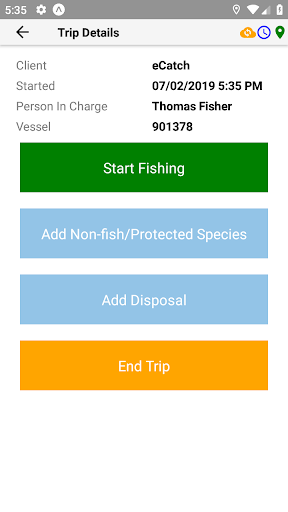 eCatch Logbook Screen 2