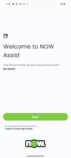 Android application NOW Assist screenshort