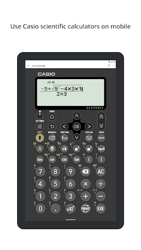 Screenshot of ClassWiz Calc App QR