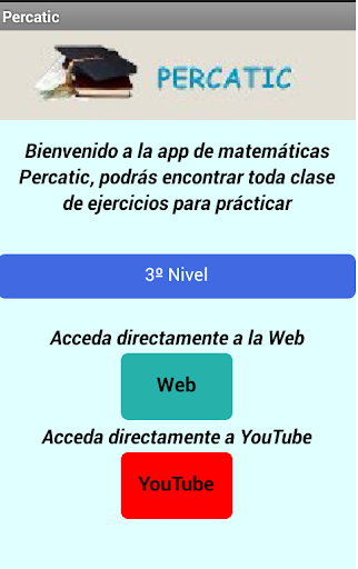 Android application Matemáticas Percatic3 screenshort
