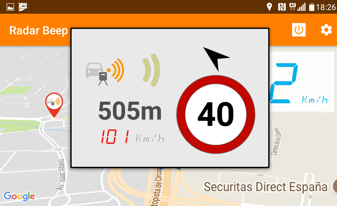 Android application Radar Beep - Radar Detector screenshort