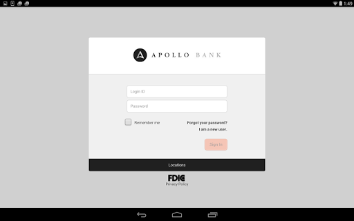 Apollo Bank Mobile Banking Screen 3