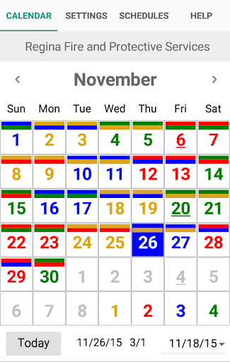 Android application ShiftCal® for Split Shifts screenshort