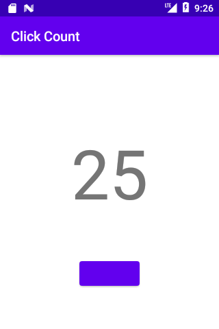 Android application Click Count screenshort