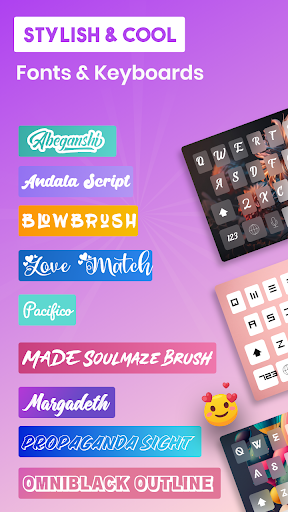 Android application Fonts app keyboard screenshort