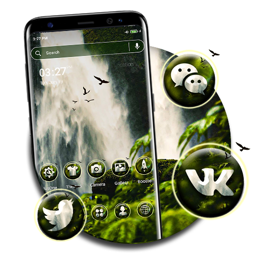 Waterfall Launcher Theme logo