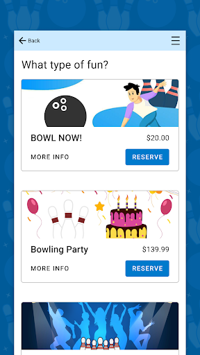 Android application BowlNow screenshort