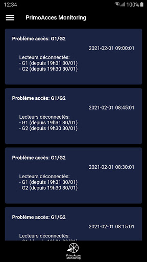 PrimoAcces Monitoring Screen 3