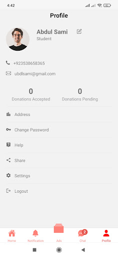 No Poverty - Sharing App Screen 2