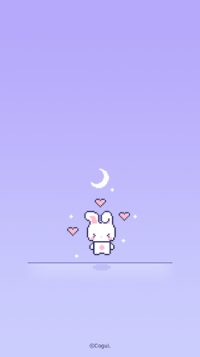 Android application 카카오톡 테마 - 퍼플 픽셀 래빗 screenshort