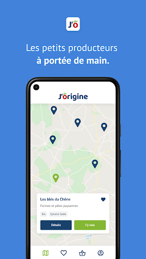 Android application J'origine screenshort