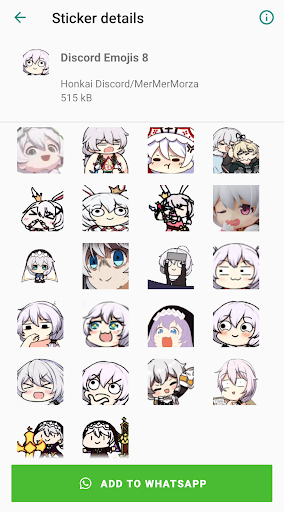 Honkai Whatsapp Stickers Screen 2