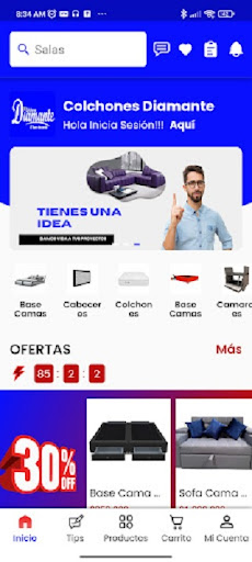 Android application Colchones Diamante screenshort