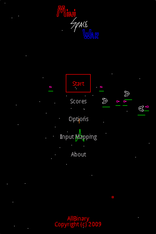 MiniSpaceWar w/Vectors Screen 2