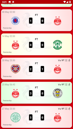 Aberdeen FC Fan App Screen 2