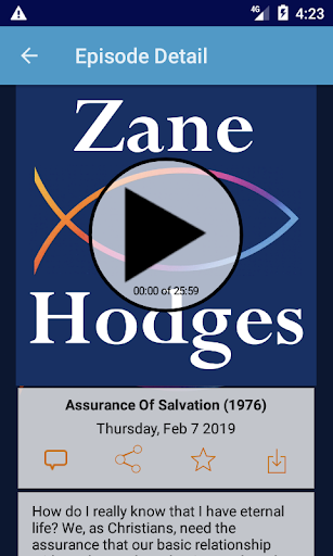 Android application Zane Hodges Library screenshort