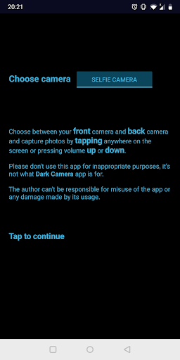 Android application Dark Camera screenshort