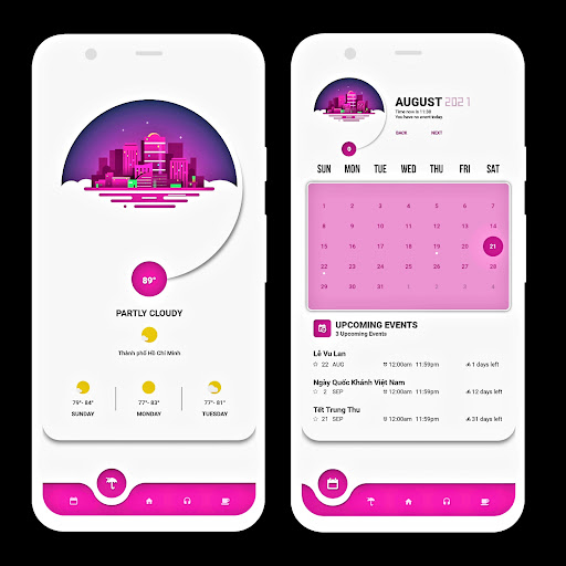 City Illustration KLWP theme Screen 3