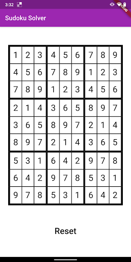 Android application Sudoku Solver screenshort