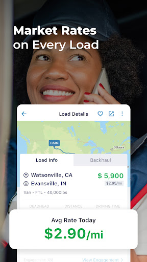 Screenshot of Trucker Path Load Board
