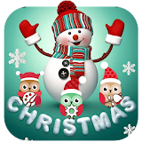 Cute Merry Christmas Snowman Theme icon