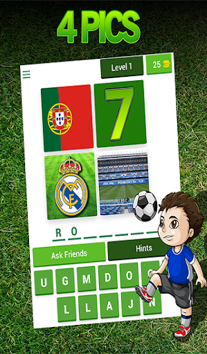 Android application 4 Pics 1 Footballer Quiz screenshort