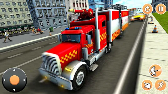 911 Fire Truck Driving Sim 3D