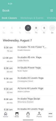 Twist Yoga Studio Screen 2