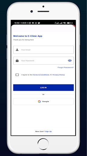 E-Clinic App Screen 2