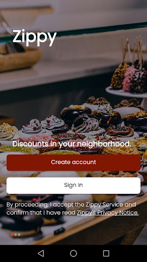 Android application Zippy screenshort