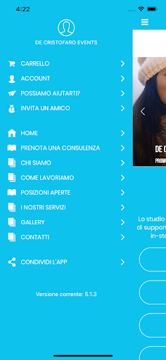 De Cristofaro Events Screen 3