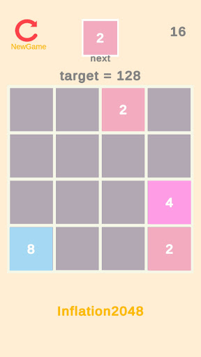 Android application Inflation 2048 screenshort