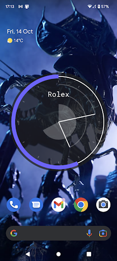 Android application Analogue Battery Clock screenshort